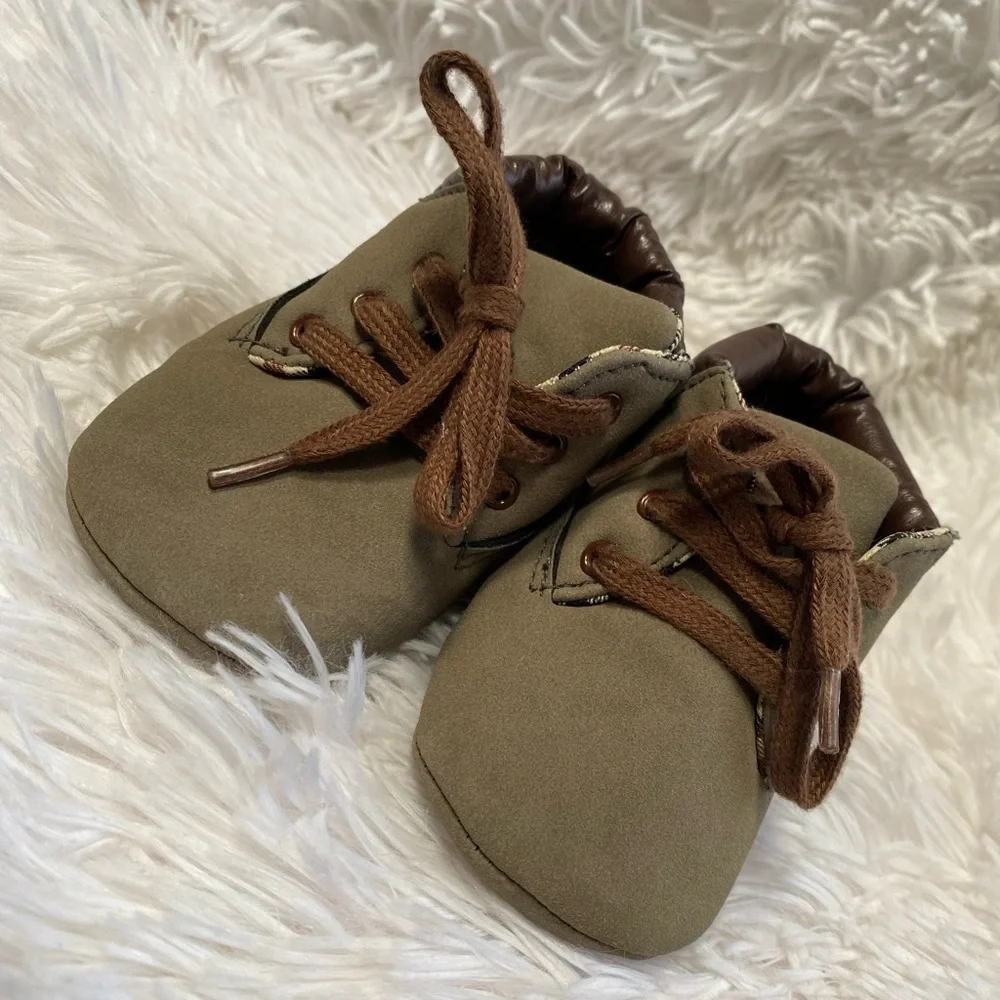 Romirus toddlers tan lace up sneaker boots